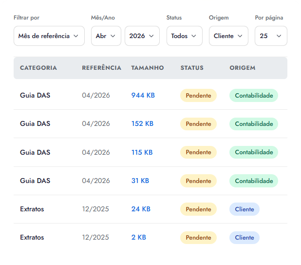 Contabler – Painel do cliente contábil